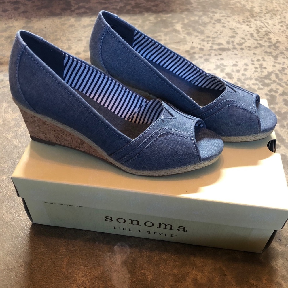 Jean Nautical Cork Wedges